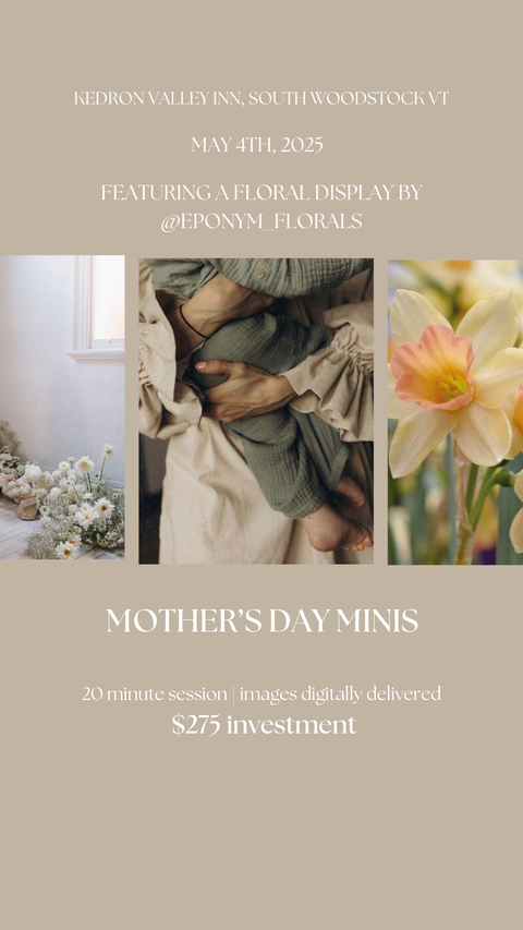 Join Mountain Heart Photography on May 4th for a Mother's Day photography session!