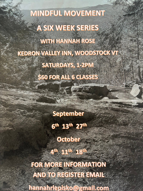 September & October Yoga Offerings at Kedron Valley Inn, South Woodstock, Vermont